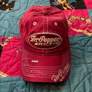 Blinged out dr. pepper hat
